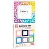 30PCS Colorful Reusable Diamond Painting Section Frame Release Film with Clear Window, Non-Stick Dust-Proof  Release Paper, Easy Peel Diamond Art Canvas Covers, DIY Diamond Painting Accessories for Adults