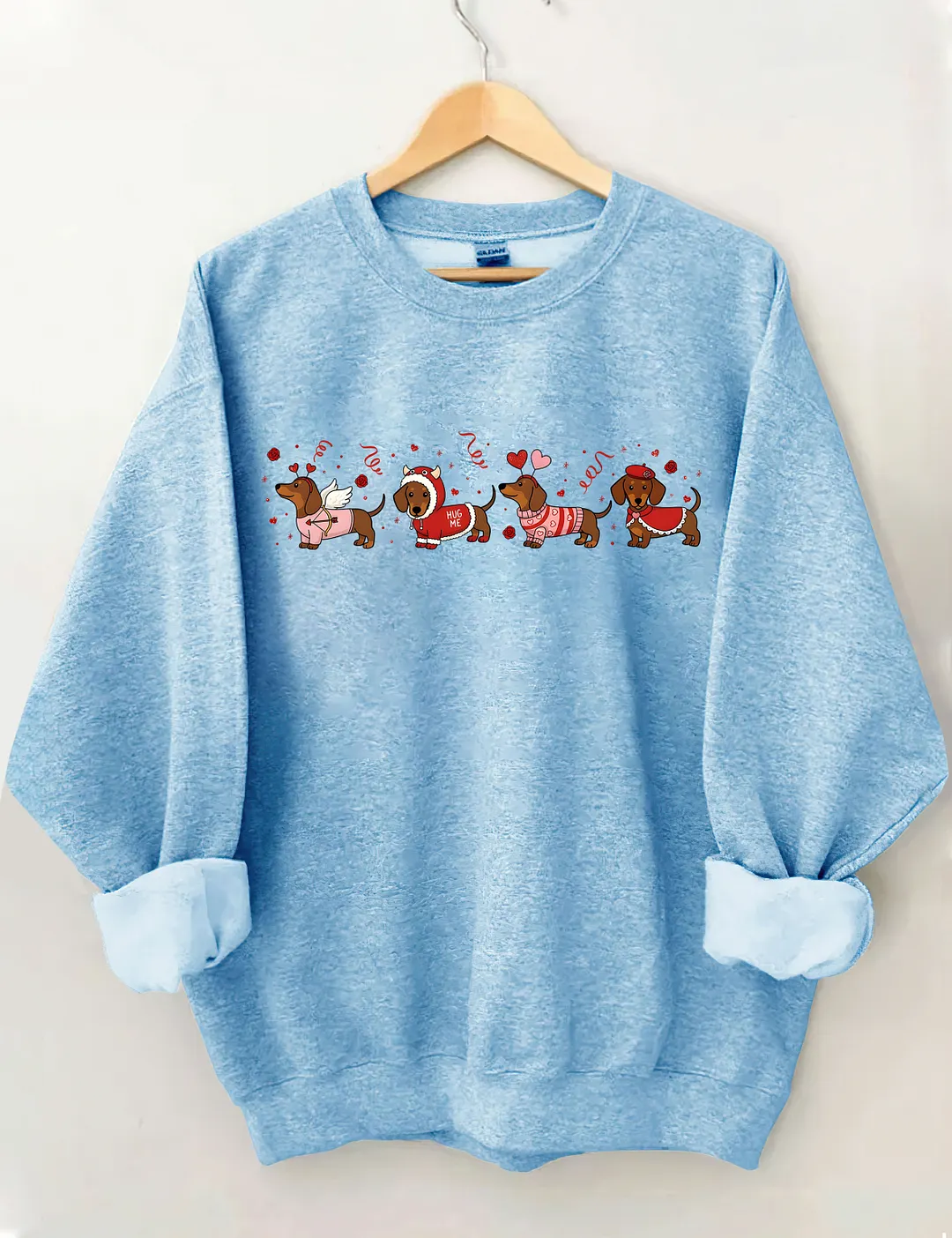 Valentines Cute Dachshund Sweatshirt