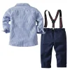 Kid Baby Boys Striped Costume Long Sleeves 2Pcs/Set