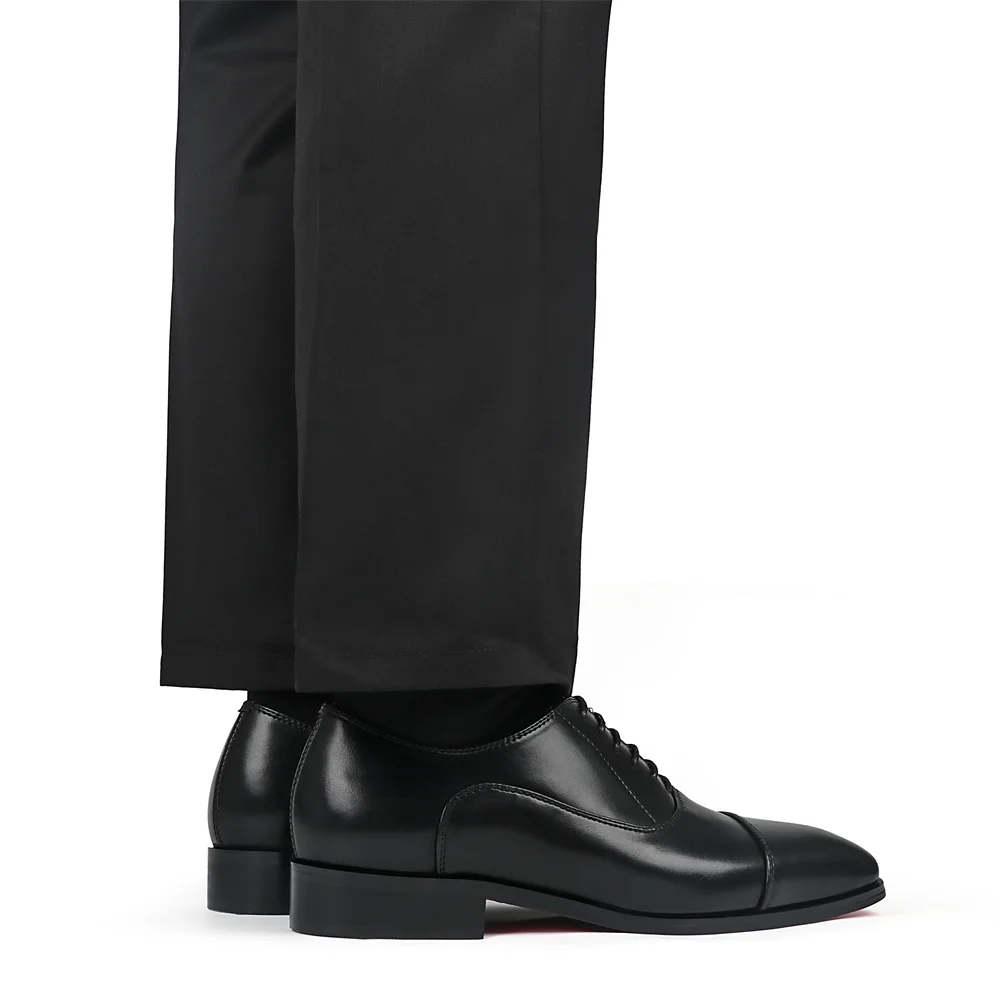 Merumote Gentleman's Oxford Shoes Red bottom Classic LaceUp Formal Party Shoes-MERUMOTE