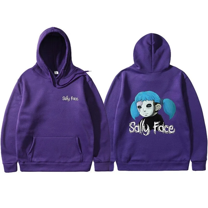 Casual Sally Face Print Hoodie Hip Hop Streetwear Sweatshirts Skateboard Men/Woman Pullover Loose Hoodies