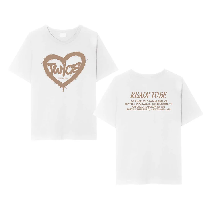 TWICE 5th World Tour READY TO BE US Heart T-shirt