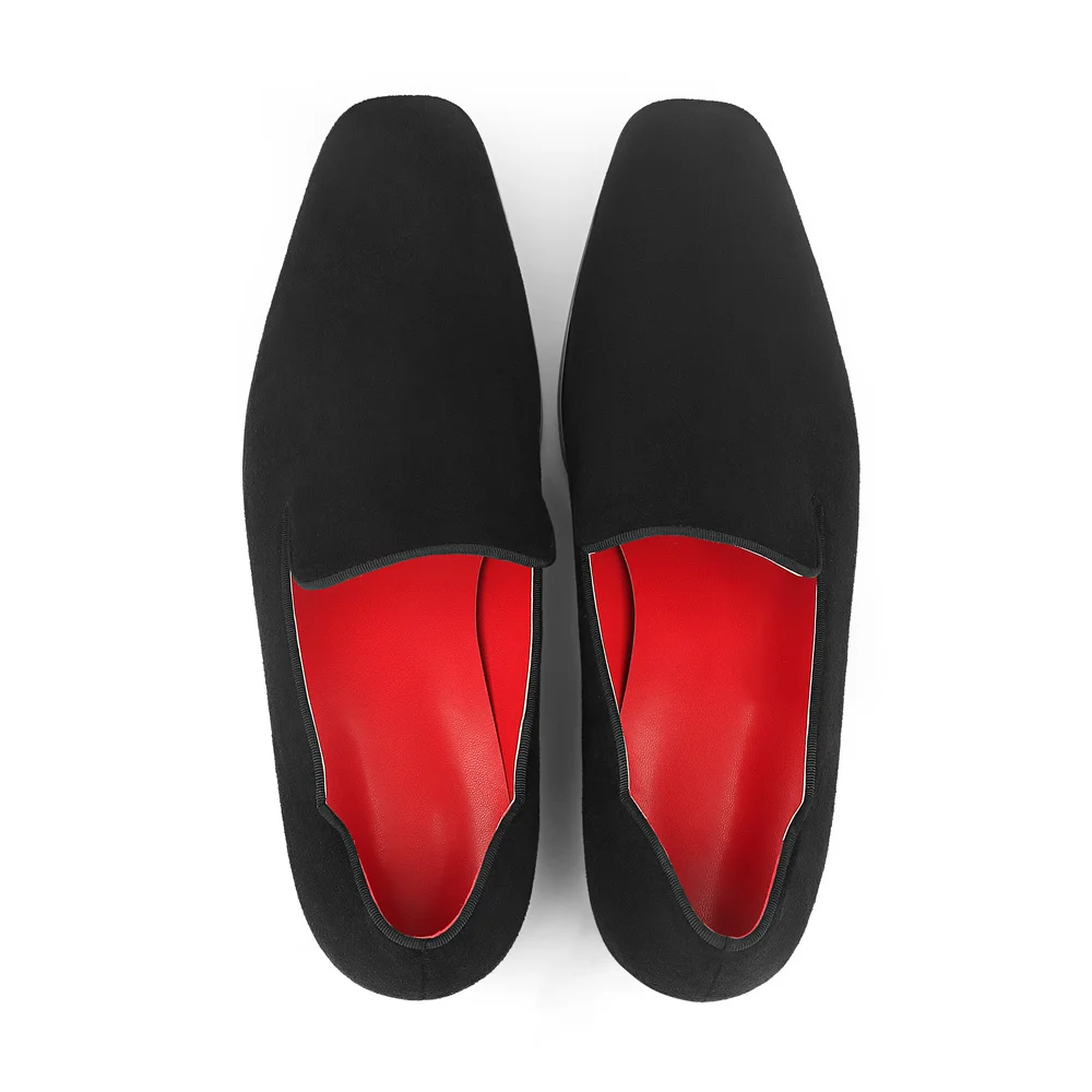 Merumote Gentleman's Oxford Red bottom Shoes V Sharped Suede Party Wedding Banquet Shoes-MERUMOTE