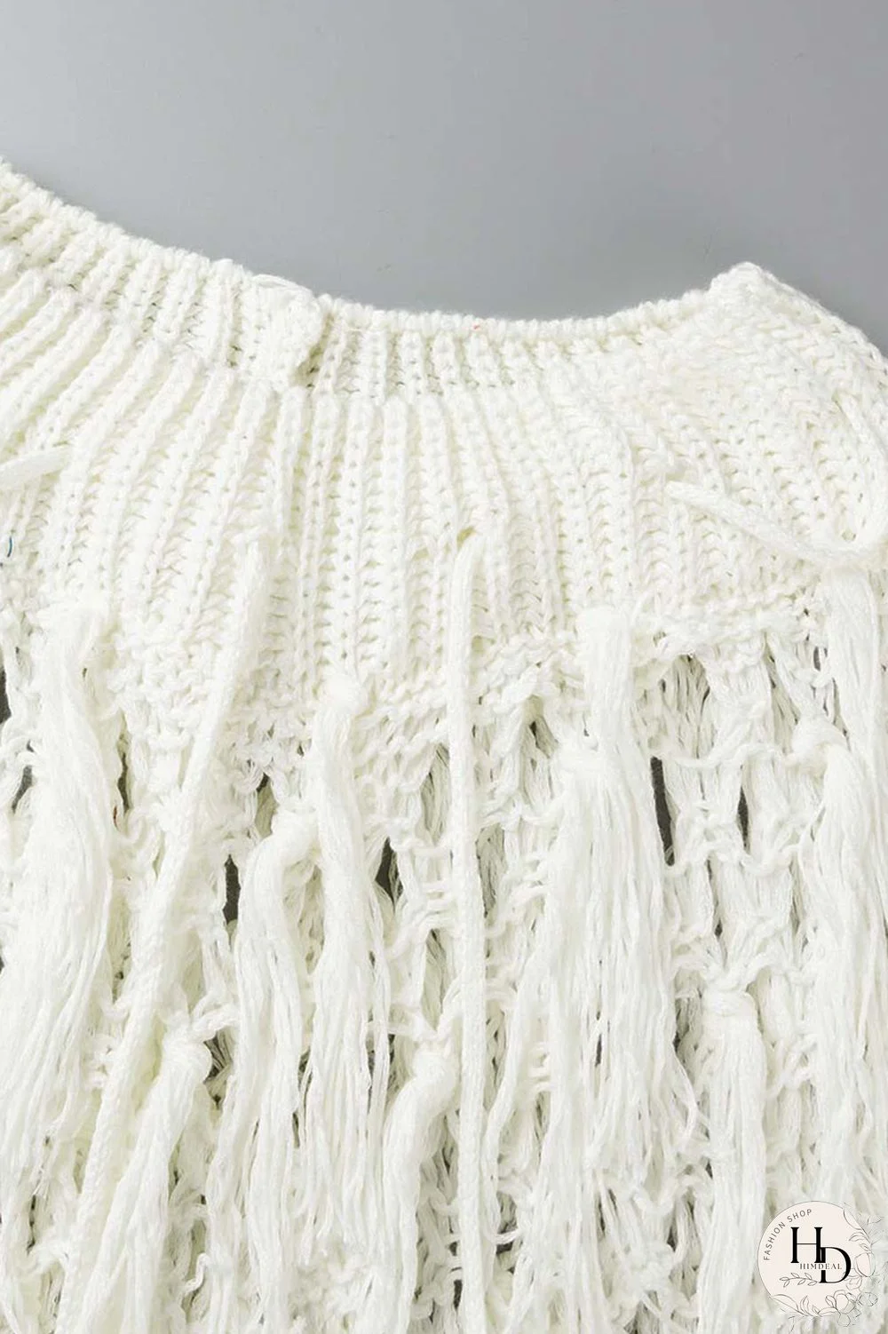 Rose Red Sexy Solid Tassel Hollowed Out Patchwork Halter Sleeveless Two Pieces