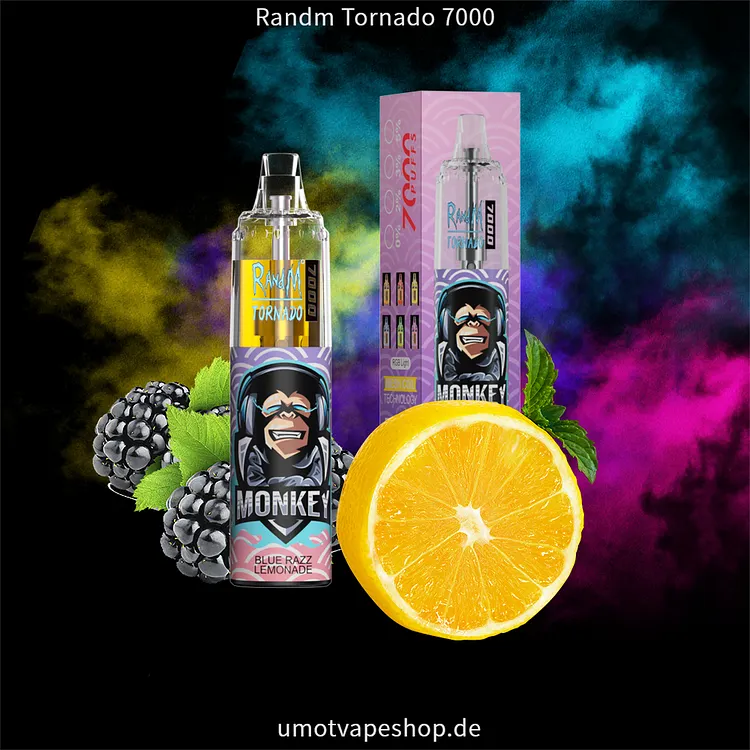 Randm Tornado 7000 BLUE RAZZ LIMONADE  www.vapeshoppromax.com