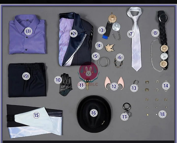 Azuiblc】コスプレ衣装 ゼンゼロ ヒューゴ 金属アクセサリー