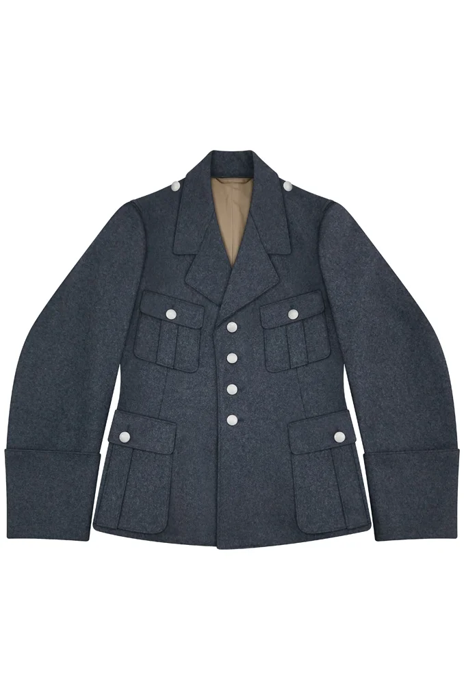   Luftwaffe German M1935 EM/NCO Blue Grey Wool Tunic Short Cut German-Uniform