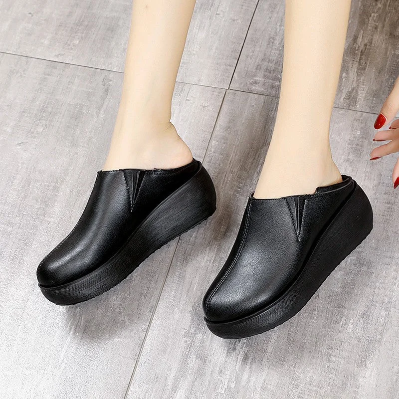 Chunky Sneakers Women 2022 New Solid Color Thick Bottom Lace Up Walking Women's Shoes Female Breathable Non Slip Platform Shoes