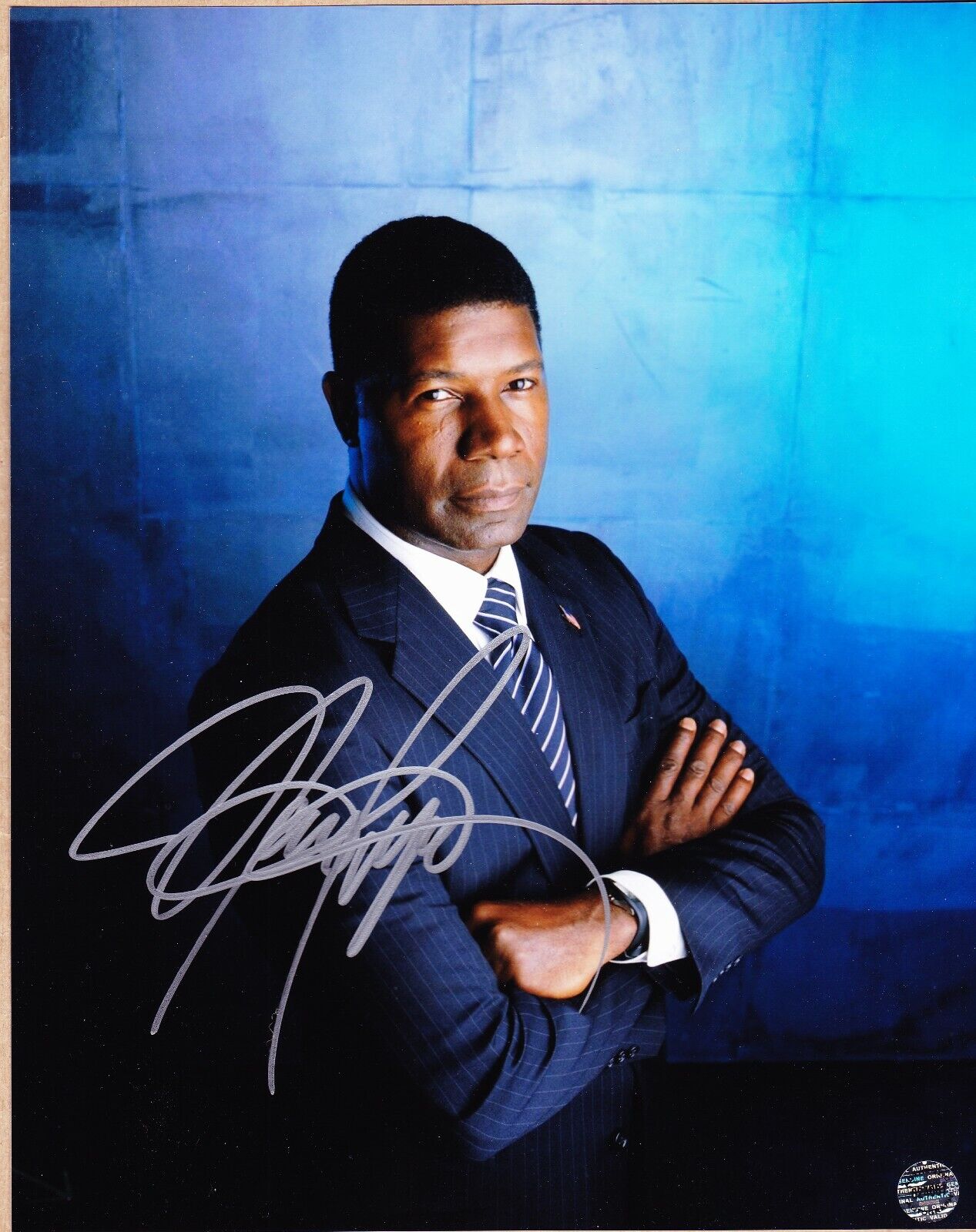 Dennis Haysbert signed 8x10 color Photo Poster painting-The Unit,24,Major League,Allstate Man