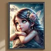 Diamond Painting -DIY Round Drill Big Eyes Cartoon Girl