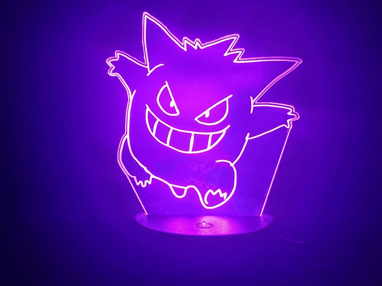 Anime Neon Signs Gangar Pokemon Game Room Led Light Display Lamp Home Decor Bedroom Decor Wall Art Gift For Him Her