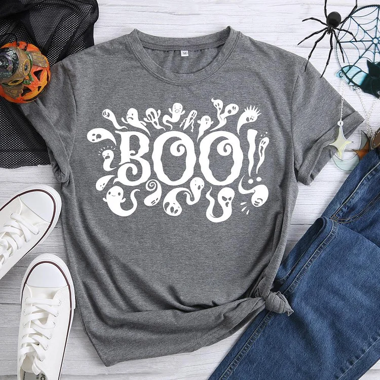 Boo Halloween Ghosts T-Shirt-07335-Annaletters