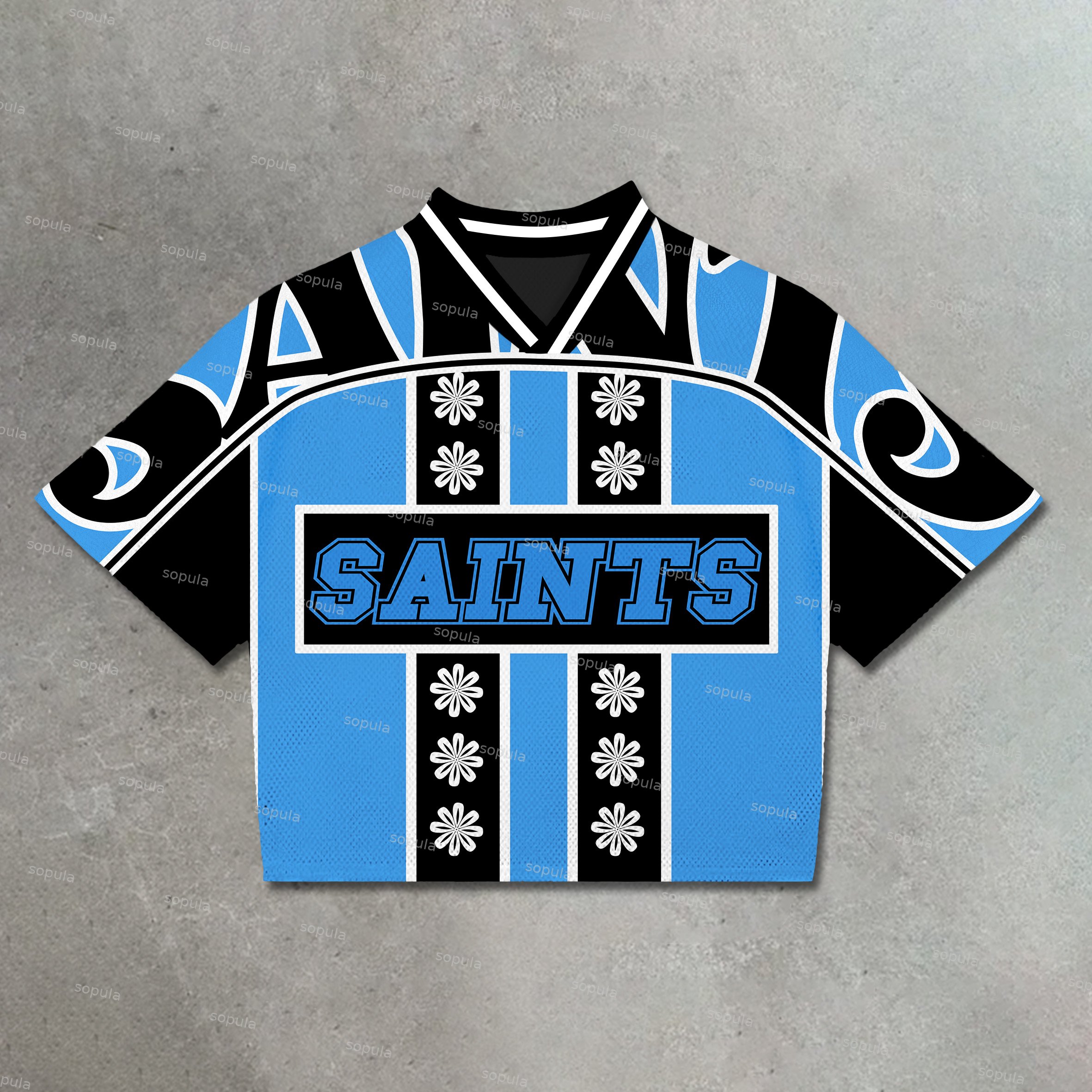 Sopula Saint No.69 Graphic Blokecore Football V-Neck Jersey - SOPULA