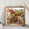 [Brand]Rainy Scene - 14CT Stamped Cross Stitch - 47*46cm