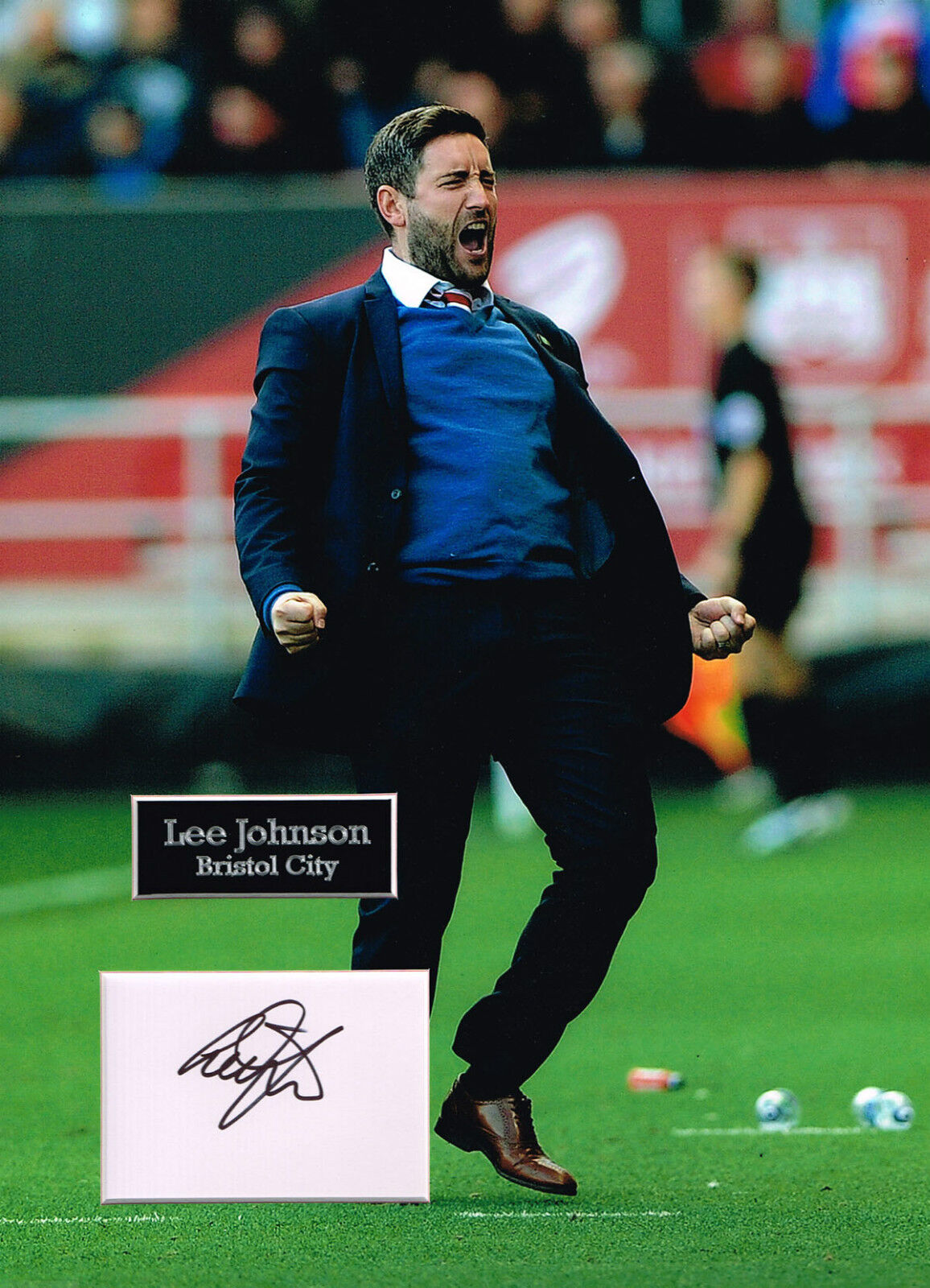 Lee JOHNSON SIGNED Autograph 16x12 Photo Poster painting Mount AFTAL COA Bristol City Manager