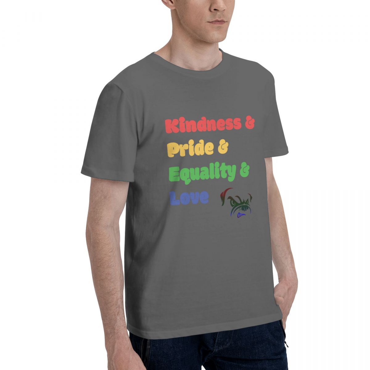 Cleveland Browns Colorful LGBT Men's Cotton Crewneck T-Shirt