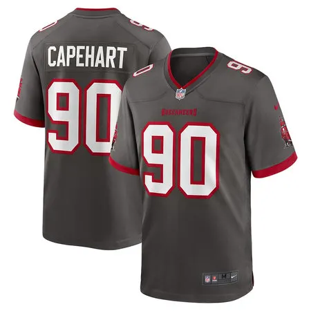Youth Tampa Bay Buccaneers #90 DeMonte Capehart Nike Pewter Alternate Game Jersey