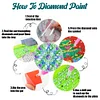 (US Local)[Upgrade]6pcs/set DIY Diamond Painting Waterproof Case Classic Green Mandala Coaster Gift Decor Set