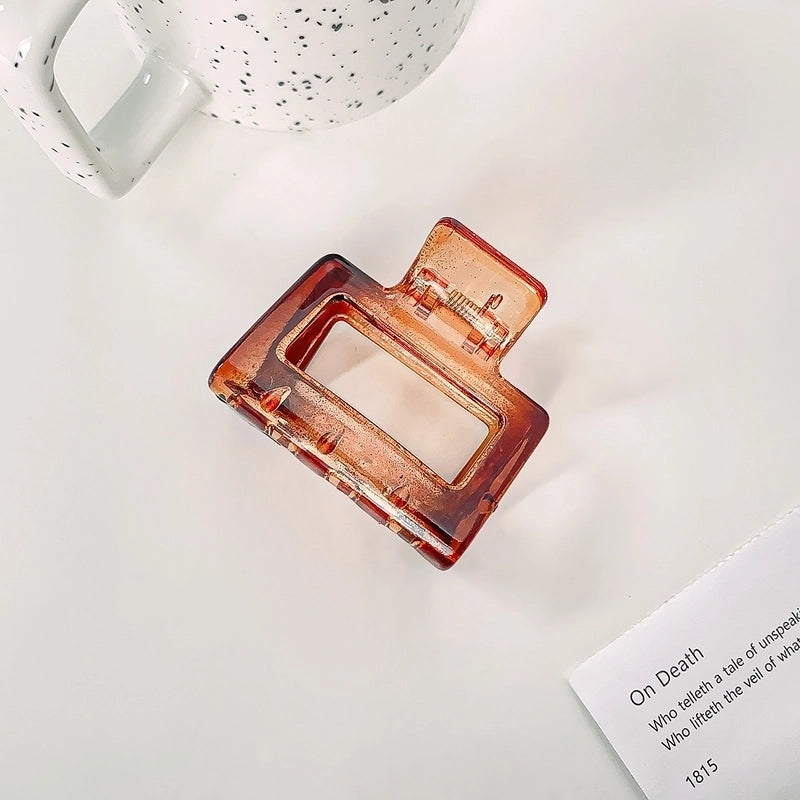 Minimalist Solid Color Arylic Hair Claws