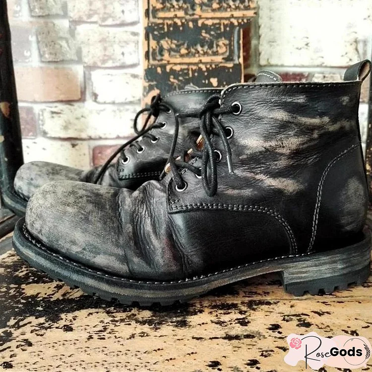 Vintage Leather Ankle Boots