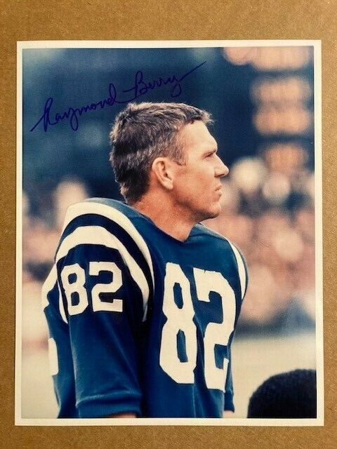 Raymond Berry Colts HOF Boldly Signed 8x10 Photo Poster painting with COA