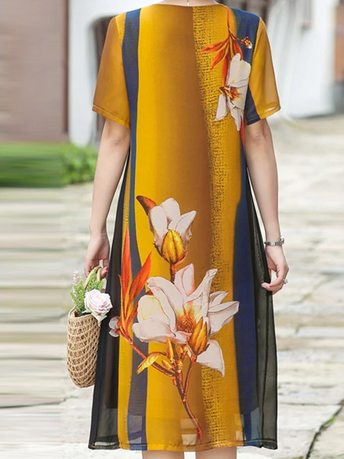 Fashion Elegant Print Dress