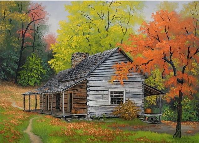 

Autumn Country House – Paint By Numbers - 40*50CM, 501 Original