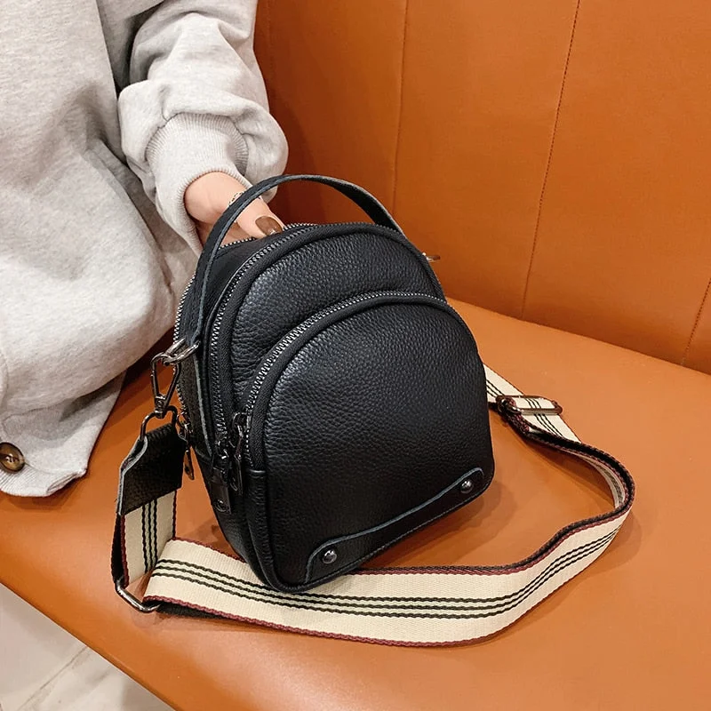 Small Backpack Women Genuine Leather Multifunctional Shoulder Bag MINI Bag Bagpacks Mochila Feminina Female Messenger Bag