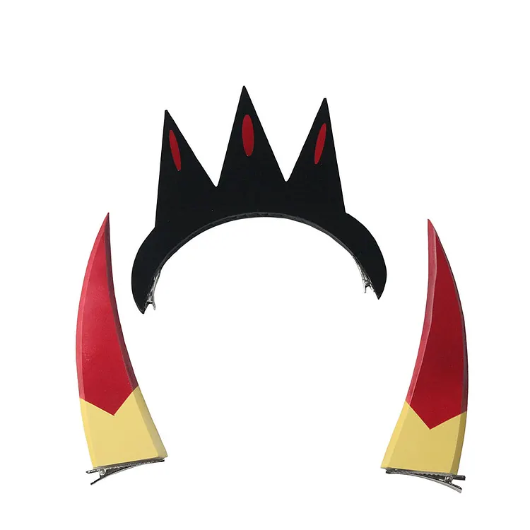 Hazbin Hotel (2024) Charlie Morningstar Evil Horns Tiara Headband Cosplay Halloween Carnival Costume Accessories Props