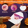 12pcs  Pink Halloween DIY Diamond Painting Greeting Cards with Envelopes