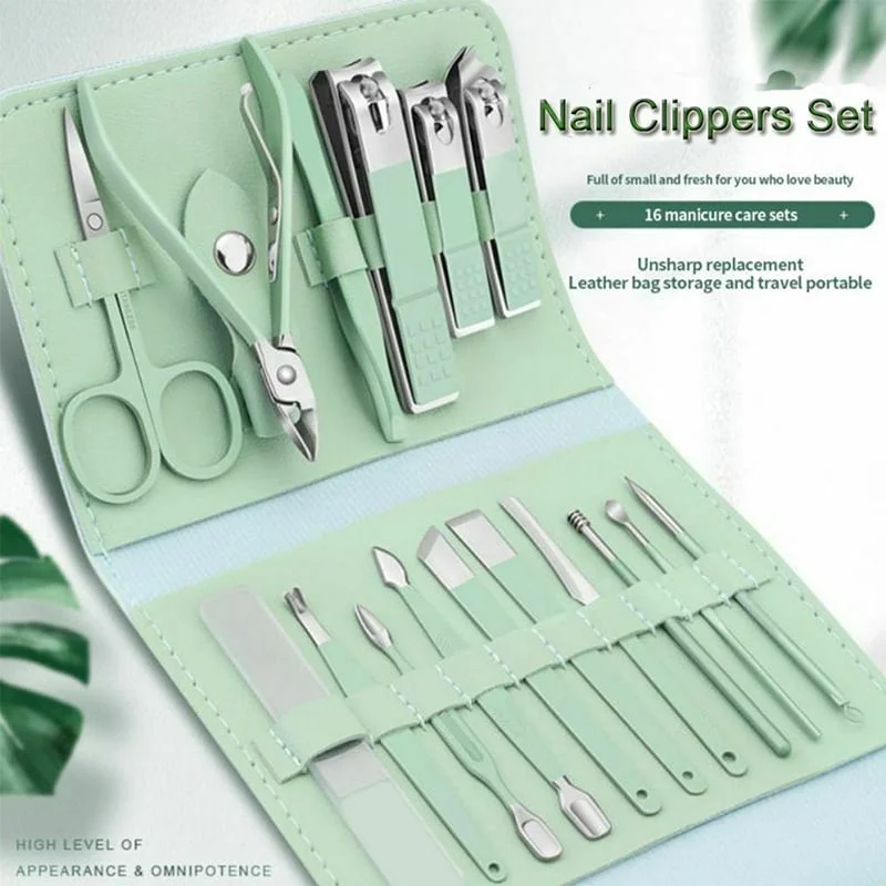 (16pcs/ set)Stainless Steel Nail Clippers 