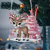 Diamond Painting Acrylic Christmas Elk Hanging Pendant Kit for Decoration