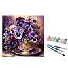 (US Only)Paint By Numbers Kit On Canvas DIY Oil Art Phalaenopsis Picture Decor40x40cm