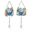 2pcs Easter Bunny Diamond Painting Double-sided Crystal Window Suncatcher Craft Set Birthday Gifts Home Garden Decor Hanging Kit