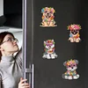 (US Only)6Pcs 2D/Flat DIY Dogs Diamond Painting Magnets Kit for Art Crafts Gift