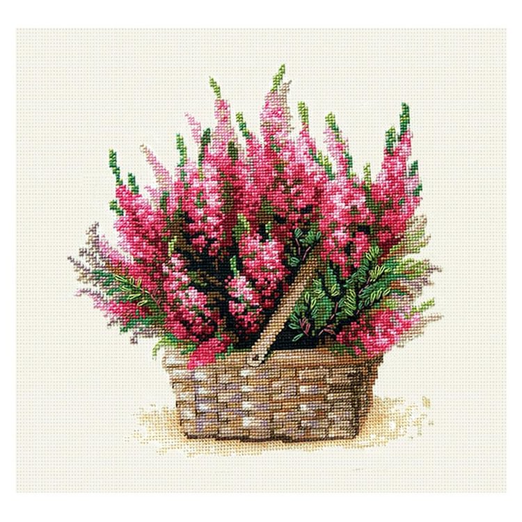 Heather - 11CT 3 Strands Threads Printed Cross Stitch Kit - 37x37cm(Canvas)