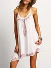 Women's Spaghetti Strap Floral Print Sleeveless Beach Dress