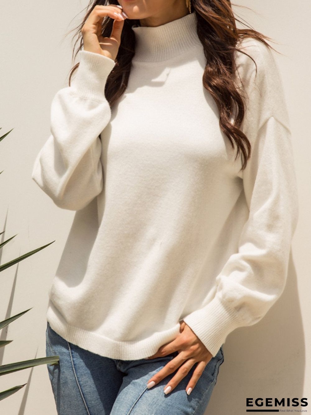 Casual Long Sleeve Shift Sweater | EGEMISS