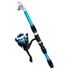 Fishing Pole Set Full Kits Spinning Fishing Rod and Reel Combo for Fishing(Blue)
