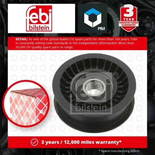 Aux Belt Idler Pulley fits MERCEDES CLS350 C219 3.5 04 to 10 M272.964 Guide Febi Parts
