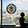 Diamonds Painting Stained Glass Bee Stickers Home Decor