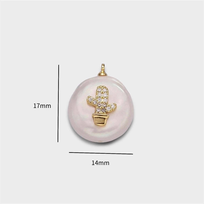 1 Piece 14*18MM 304 Stainless Steel Zircon Geometric Polished Pendant Jewelry Accessories