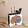 (US Only)DIY Tree Acrylic Diamond Painting Pen Holder Rhinestone Art Desk Organizer