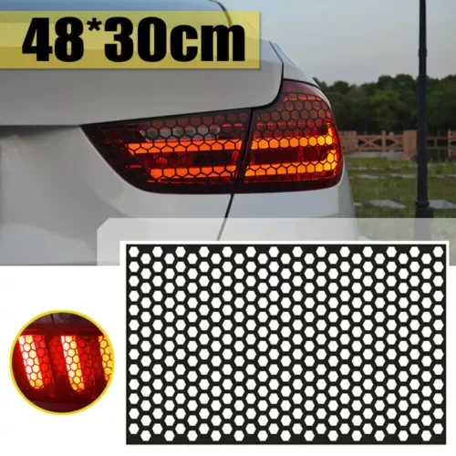 Dronehint Car Accessories Rear Tail Light Honeycomb Sticker Exterior Taillight Cover Parts (For: GMC) Parts