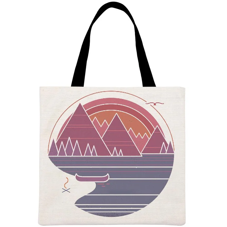 Funny mountain and hiking Printed Linen Bag-Annaletters
