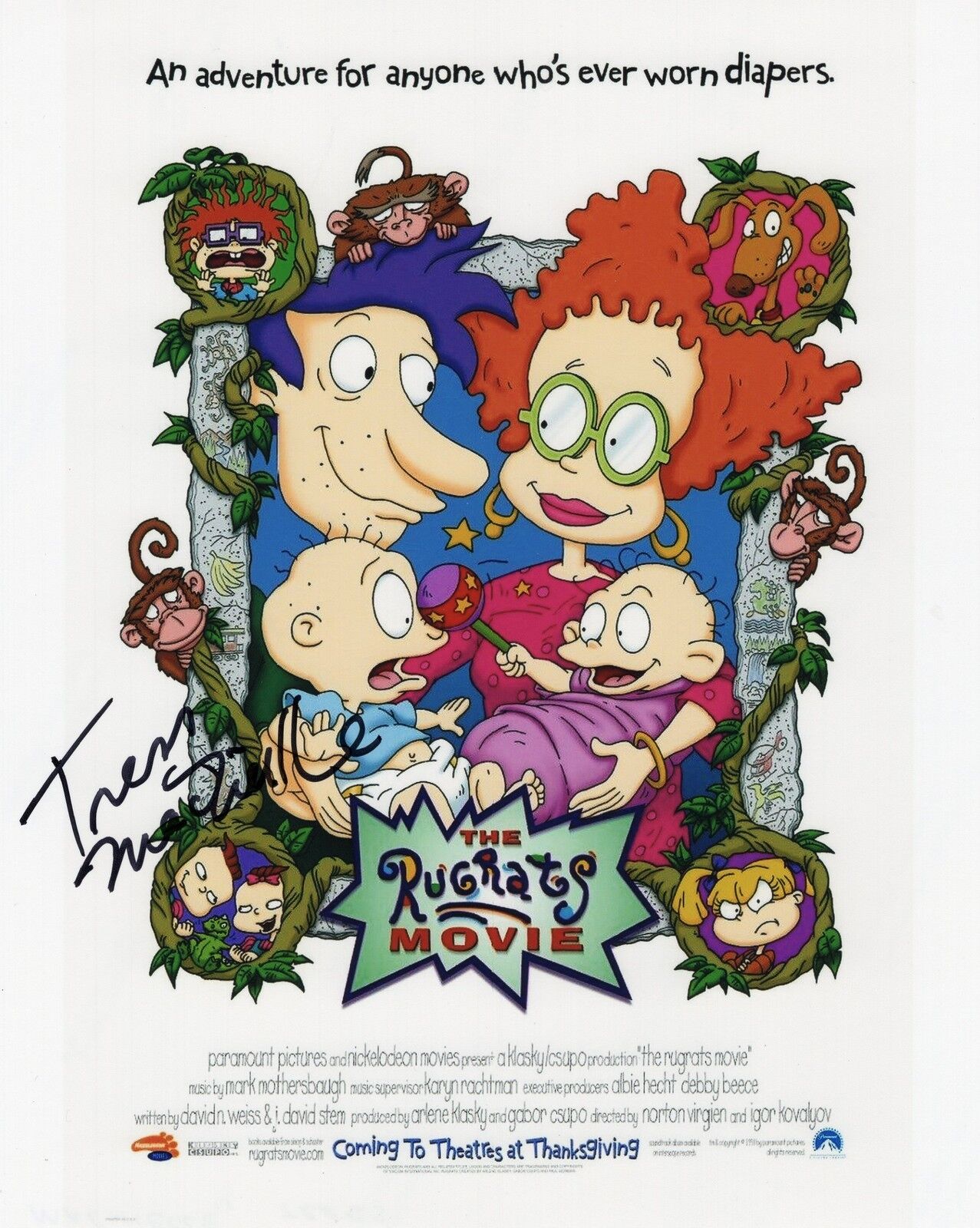 Tress MacNeille The Rugrats Movie Signed 8x10 Photo Poster painting w/COA