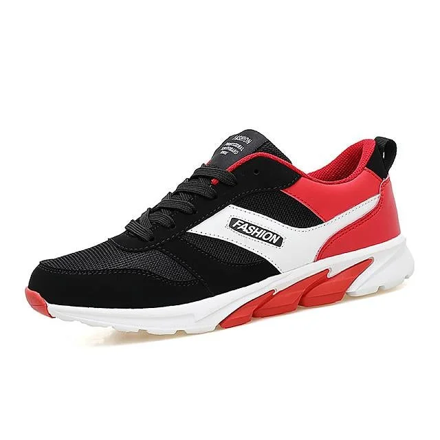 Men's Fall Sporty Outdoor Trainers / Athletic Shoes Running Shoes Synthetics Non-Slipping Black and White / Pink / White / Black / Red