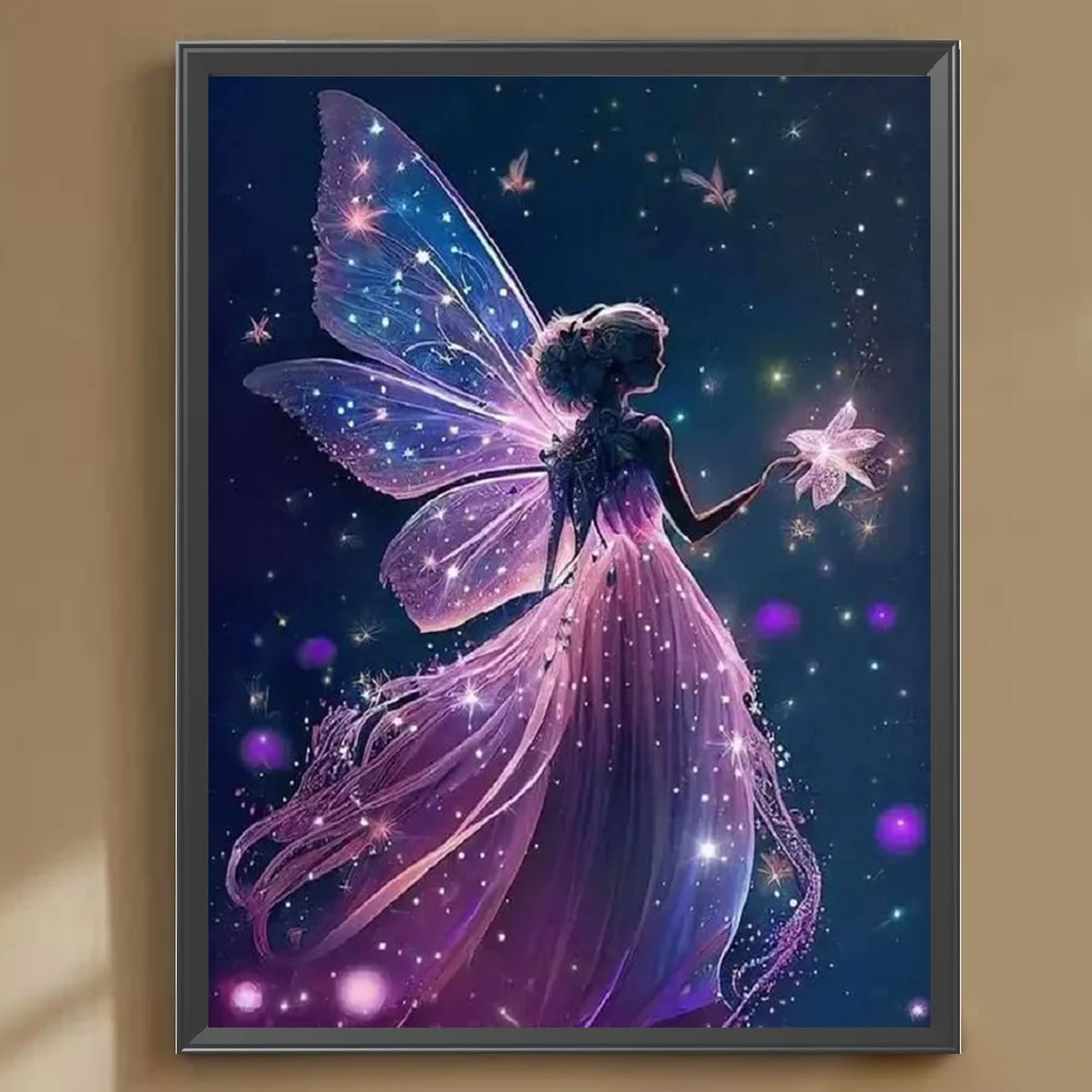 Diamond Painting - Full Round Drill - Butterfly Fairy(30*40cm)