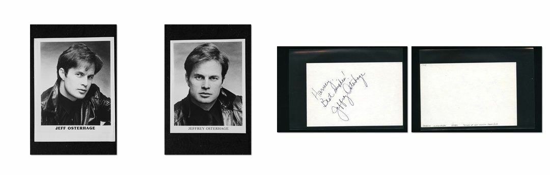 Jeff Osterhage - Signed Autograph and Headshot Photo Poster painting set - Knight Rider