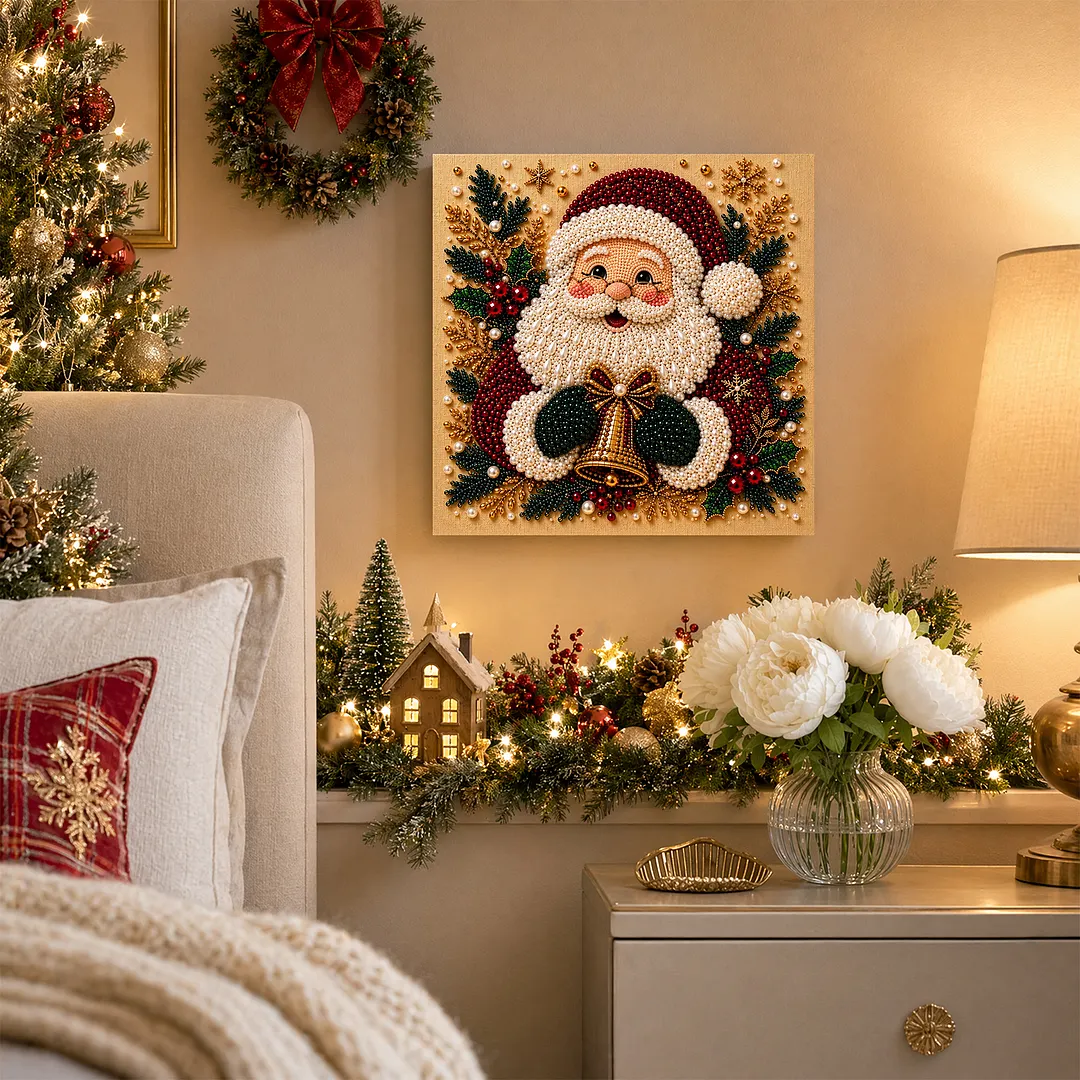 Framed Pearl Painting Kit Santa Claus Craft 11.81x11.81in